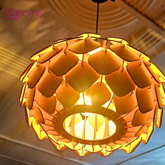 Homily Wooden Handcrafted Ceiling Lamp
