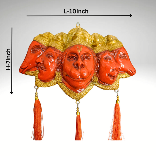 Homily Large Panchmukhi Hanuman Ji for Main Door(10 Inches)