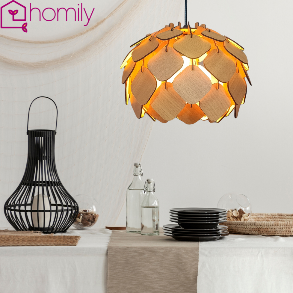 Homily Wooden Handcrafted Ceiling Lamp