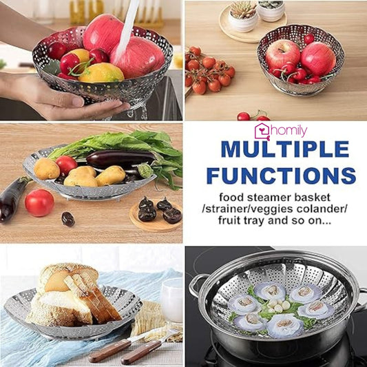 Homily Stainless Steel Veggie Steamer Basket