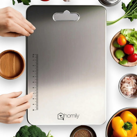 Homily Premium Stainless Steel Anti-Skid Kitchen Chopping Board