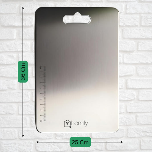 Homily Premium Stainless Steel Anti-Skid Kitchen Chopping Board