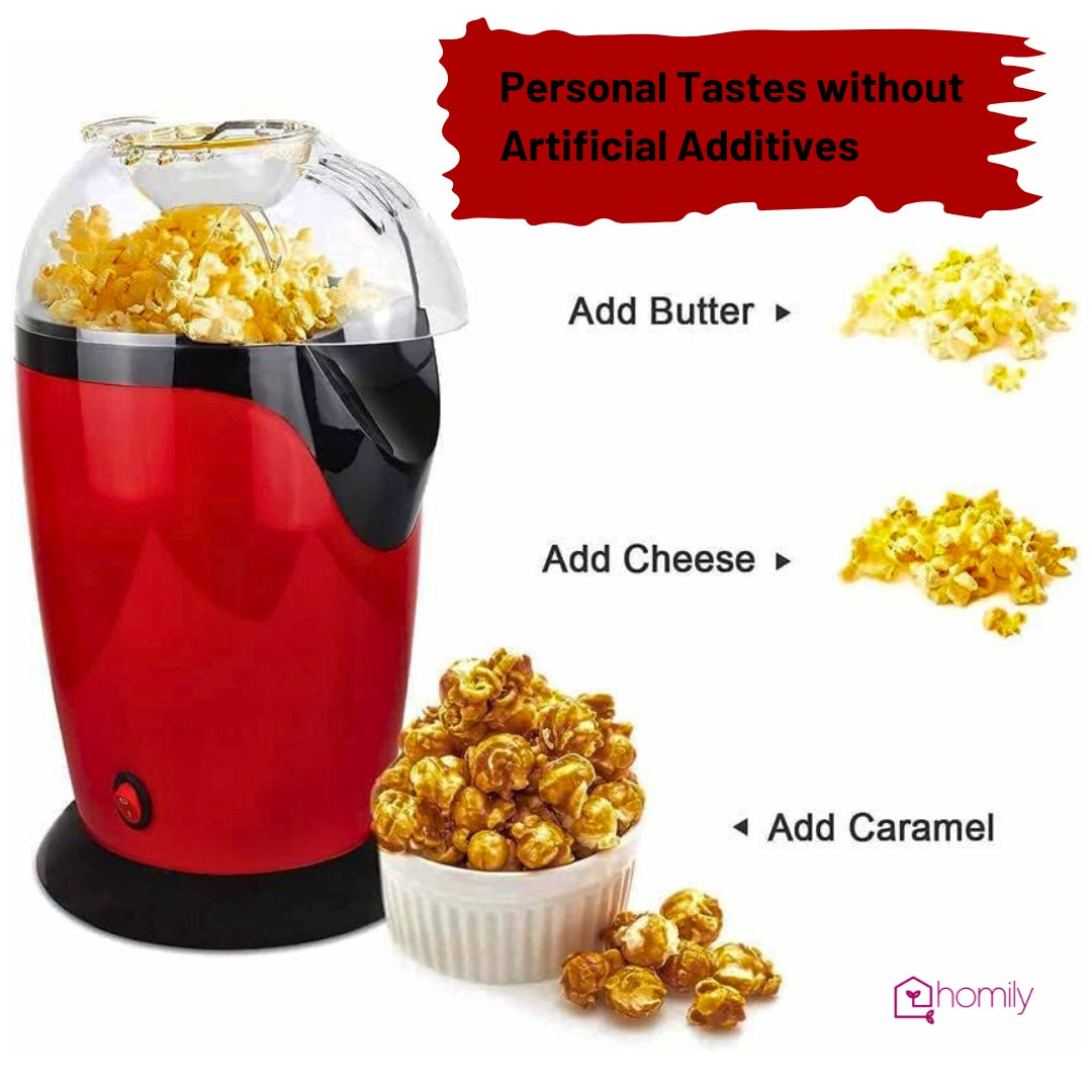 Homily Hot Air Popcorn Machine and Home Use Electric Popcorn Machine