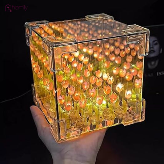 Homily DIY Tulip Cube Mirror Lamp