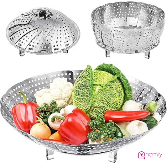 Homily Stainless Steel Veggie Steamer Basket