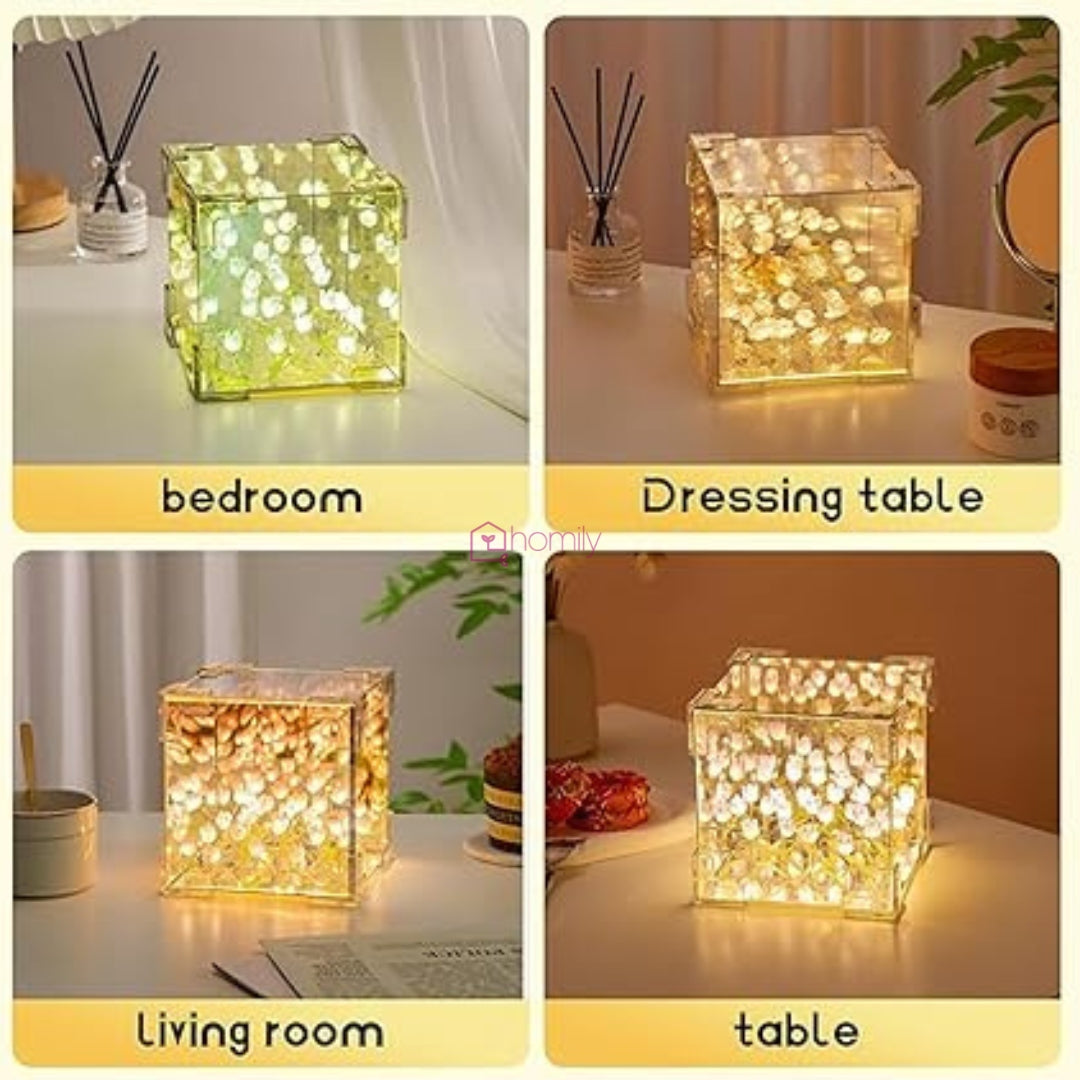 Homily DIY Tulip Cube Mirror Lamp