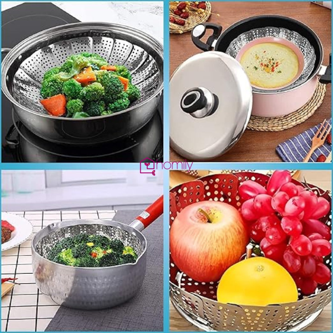 Homily Stainless Steel Veggie Steamer Basket