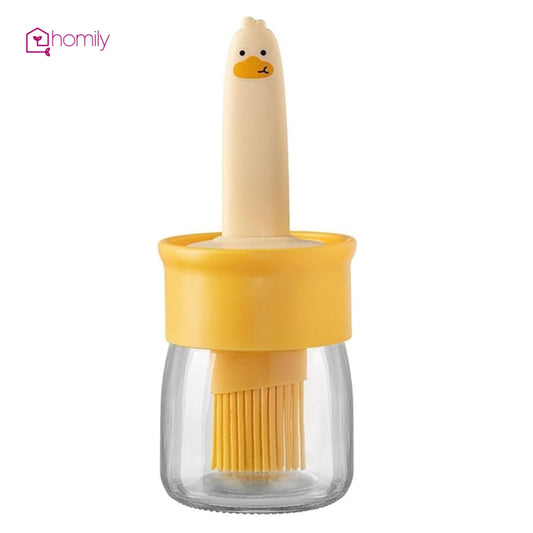 Homily Glass Oil Dispenser Bottle with Silicone Brush